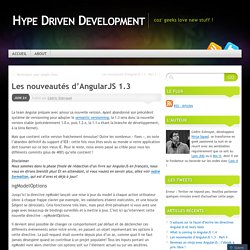 Les nouveautés d’AngularJS 1.3