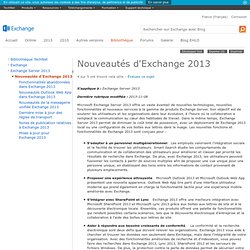 Nouveautés d'Exchange 2013: Exchange 2013 Help