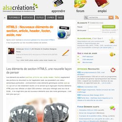 Nouveaux éléments de section, article, header, footer, aside, nav
