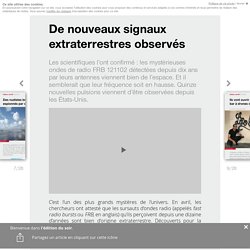 De nouveaux signaux extraterrestres observés - Edition du soir Ouest France - 06/09/2017