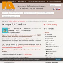 De nouveaux moteurs gratuits pour concurrencer Google Scholar