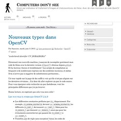 Nouveaux types dans OpenCV - Computers don't see