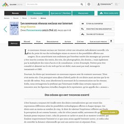 Les nouveaux réseaux sociaux sur internet