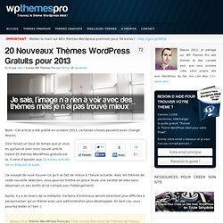 20 Nouveaux Thèmes WordPress Gratuits pour 2013