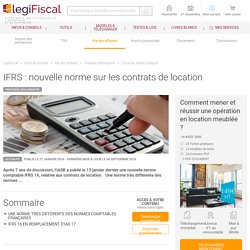IFRS : nouvelle norme sur les contrats de location LégiFiscal