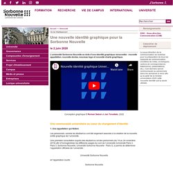 Une nouvelle identité graphique pour la Sorbonne Nouvelle