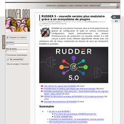 RUDDER 5 – nouvelle version plus modulaire grâce à un écosystème de plugins