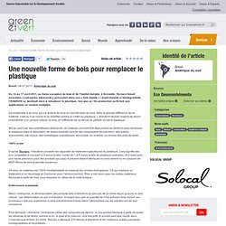 Brésil : Une nouvelle forme de bois pour remplacer le plastique