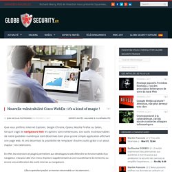 Nouvelle vulnérabilité Cisco WebEx : it’s a kind of magic ! - Globb Security FR