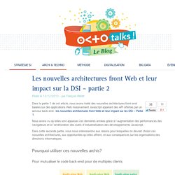 Les nouvelles architectures front Web et leur impact sur la DSI – partie 2