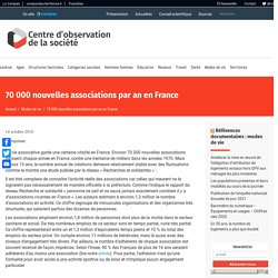 70 000 nouvelles associations par an en France