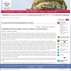 Sénat - Les nouvelles formes de parentalité et le droit