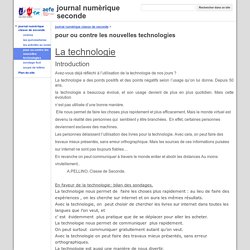 pour ou contre les nouvelles technologies - journal numèrique seconde