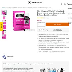 NovaFerrum Liquid Iron Pediatric Drops - Raspberry Grape & Chocolate Flavor