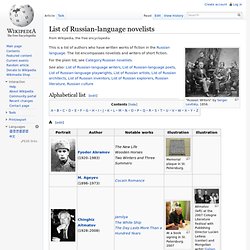 List of Russian-language novelists