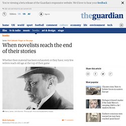 When novelists reach the end of their stories
