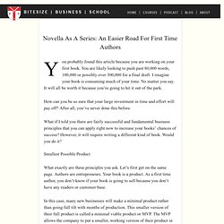 Novella As A Series: An Easier Road For First Time Authors