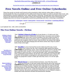 Free Novels Online and Links to Other Free Online Cyber-Books