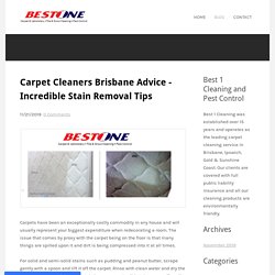 Carpet Cleaners Brisbane Advice - Incredible Stain Removal Tips
