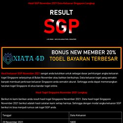 Hasil SGP November 2021 Data Keluaran Singapore - Toto SGP