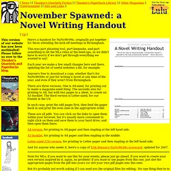 November Spawned: a Novel Writing Handout