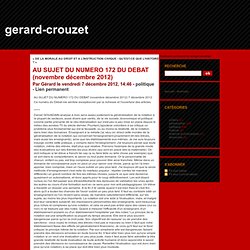 Résumé par Gérard Crouzet