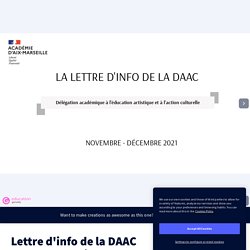 Lettre d&#39;info de la DAAC novembre &#x2F; décembre by DAAC on Genially