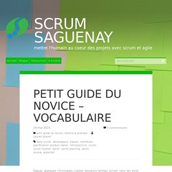 Petit guide du novice – Vocabulaire