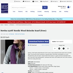 Novita 1518T Nordic Wool Brioche Scarf (Free) at WEBS