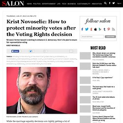 Krist Novoselic: How to protect minority votes after the Voting Rights decision