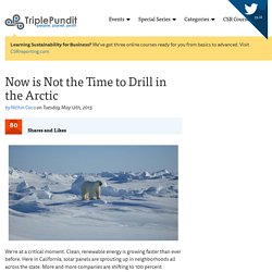 Now is Not the Time to Drill in the Arctic
