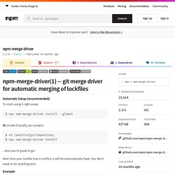 npm-merge-driver