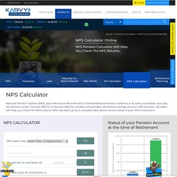 Calculate Current Value of NPS Investment with NPS Calculator - Karvy Online