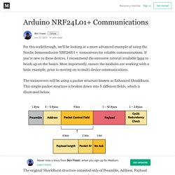 Arduino NRF24L01+ Communications – Ben Fraser