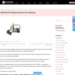 nRF24L01 Module Demo for Arduino