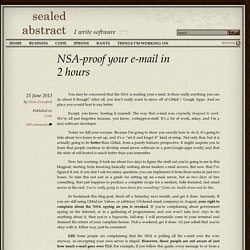 NSA-proof your e-mail in 2 hours
