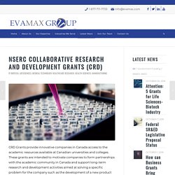 NSERC Collaborative R&D Grant - EVAMAX GROUP