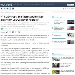 NTRUEncrypt, the fastest public key algorithm you've never heard of