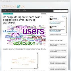 Un nuage de Tag 3D avec Jquery et tagShpere