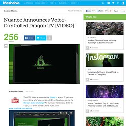 Nuance Announces Voice-Controlled Dragon TV