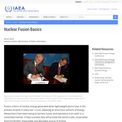 Nuclear Fusion Basics