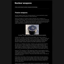 Nuclear Weapons - basic technology concepts [UNC]