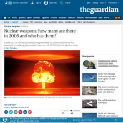 Nuclear weapons: how many are there in 2009 and who has them?
