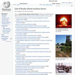 List of books about nuclear issues
