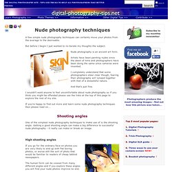 1 : Nude photography techniques