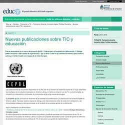 Nuevas publicaciones sobre TIC y educación