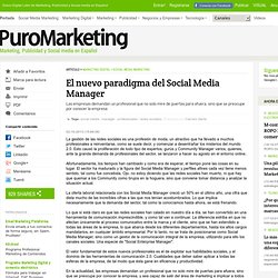 El nuevo paradigma del Social Media Manager