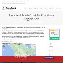 Cap and Trade/EPA Nullification Legislation