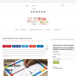 LEGO Number Line Addition Practice - Royal Baloo