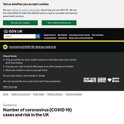 Number of coronavirus (COVID-19) cases and risk in the UK